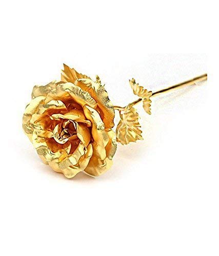 Rose dorée 33 cm décorative pour salon et intérieur
