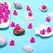 Mini Resin Flamingo Ducks,200 Pcs Flamingo Tiny Ducks, Pink Flamingo Figurine Tiny Resin Animals Toy for Cake Topper Garden Dollhouse Garden DIY Crafts Party Aquarium Decor