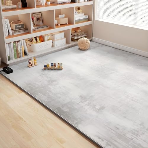 SHENGSHIYU Riscaldamento sotto Tappeto,Riscaldamento in 5 Min,Funzione Timer,Calore Circolante,Impermeabile,Morbido e Confortevole Riscaldamento a Pavimento,Base Isolante A-100×150cm/39.37×59.06in