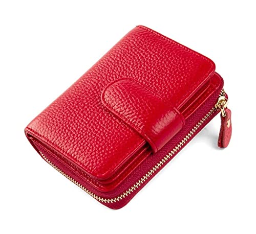 Rfid Wallet Short Zipper 10 Card Slots Card Holder Handbag Purse Wallet Women Black