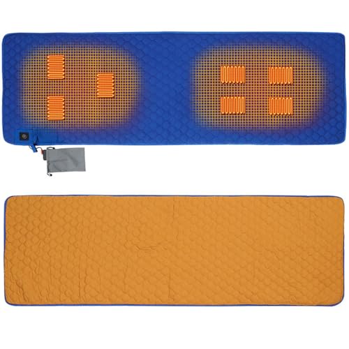 Coussin chauffant électrique portable et couverture chauffante bleu orange pour l'hiver