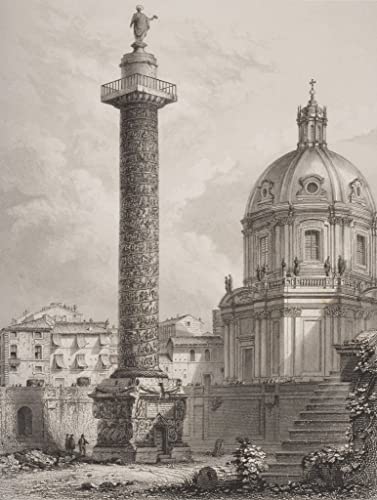 Tableau La colonne Trajane gravée par Piranesi, affiche d'art mural vintage 60x90cm