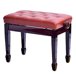 RWRAPS Tabouret de Piano Tabouret de Piano Banc de Piano relevable Simple Tabouret de Clavier en Bois Siège rembourré en Cuir PU à Boutons Souples Tabouret de Chaise de Piano (Marron rougeâtre) - Les Beatles, Paul McCartney, John Lennon, RIngo Starr, George Harrison