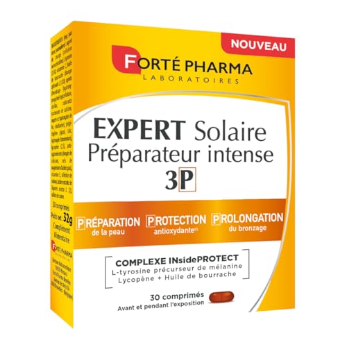 Forté Pharma - Expert Solaire Préparateur Intense 3P - 3-en-1 Prépare, Protège et Prolonge -...