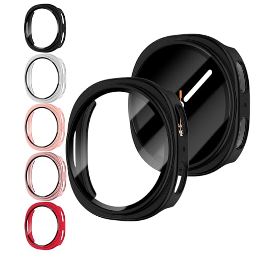 Protections d'écran Galaxy Watch 8 verre trempé et coque rigide PC transparent