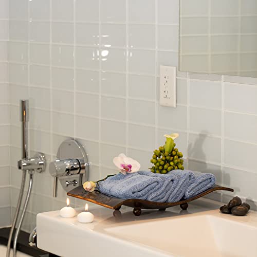 Mosobam 700 Gsm Luxury Bamboo 8Pc Large Oversized Bathroom Set, Allure Blue, 2 Bath Towels 30X58 2 Hand Towels 16X30 4 Face Washcloths (Wash Cloth) 13X13, Turkish Towel Sets, Quick Dry #TOP6