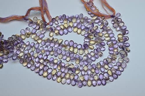 Perles améthrine naturelle facettées en forme de poire LKBEADS pour la création de bijoux haut de gamme