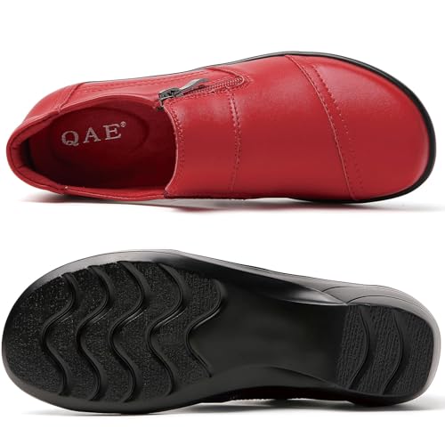 Image of QAE Loafers for Women Comfortable Loafers Slip-Ons Dress Shoes for Women Business Casual Work Office Shoes Women's Orthopedic Walking Shoes