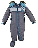  LS EAST Winteranzug Kinder Overall Strampler Wagenanzug Schneeoverall Baby Neu Kapuze (62)
