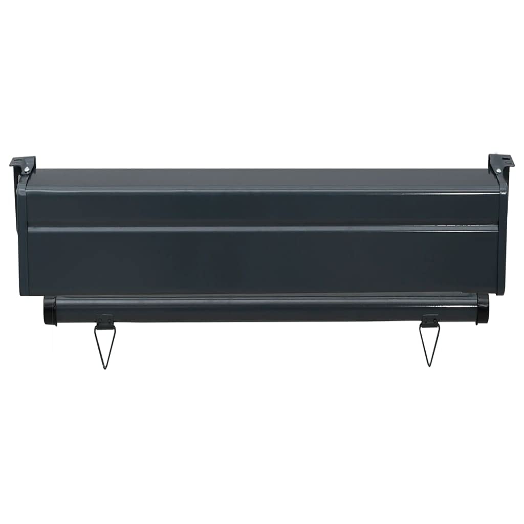 Markiza boczna, pionowa, ochrona przed słońcem, ochrona przed wzrokiem, ochrona przed wiatrem, roleta zewnętrzna, roleta balkonowa, zacienienie, 60 x 250 cm, czarna
