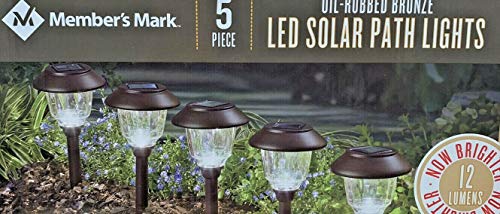 Member's Mark 5-Piece Oil-Rubbed Bronze Led Solar Path Lights #TOP3