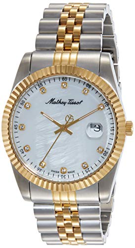 Mathey-Tissot Stainless Steel Swiss Made Analog Mother of Pearl Dial Men Watch - H710Bi, Multi-Color Band (B07K6ZBL6F) Amazon Price History, Amazon Price Tracker