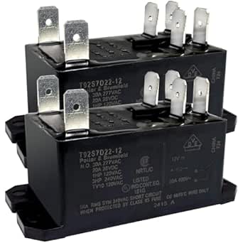T92S7D22-12 30A/250VAC T92S7D22-24 Relè 12V 24VDC Bobina Montaggio su telaio Relè PCB ad alta potenza DPST-NO Controlli industriali(T92S7D22-24