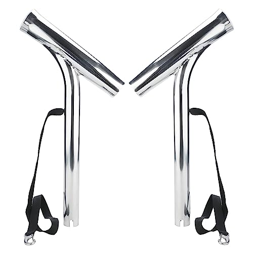 Novelbee 2Pcs Stainless Steel Outrigger Boat Fishing Rod Holder,Fishing Pole Holder For Marine Boat Yacht #TOP8