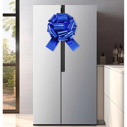 Image of 14 Inch Giant Bow for Present,1Pcs Big Gift Bow,Big Gift Bow for appliances,Bikes,Table Decorations and Party Events(Blue)