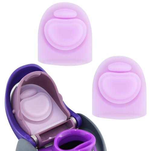 GIcGIeo 2 Jelly Purple Replacement Silicone Stopper Seal Compatible with Owala FreeSip 32oz,Water Bottle Lid Insert Cap Rubber Parts for Owala 16/19/24/32/40oz Spout Gasket Mouthpiece Accessories A