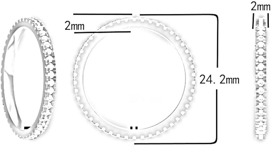 LOVECORE 14K Gold Plated 925 Sterling Silver CZ Faux Diamond Dainty Stacking Rings Statement Rings Promise Rings Wedding Bands Stackable Rings Eternity Rings for Women for Couples for Her Size 5-9 - Image 7