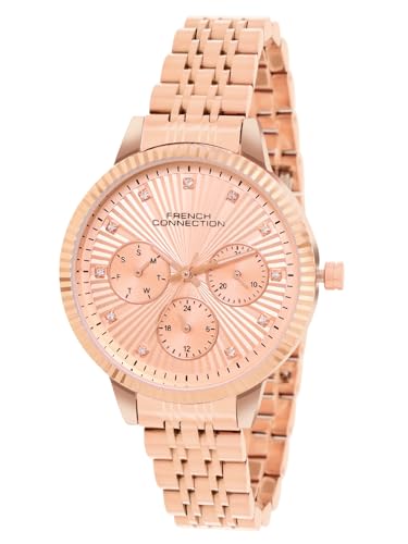 French Connection Analog Rose Gold Dial Womens Watch-FCN072RGM (B0D78MH4K6) Amazon Price History, Amazon Price Tracker