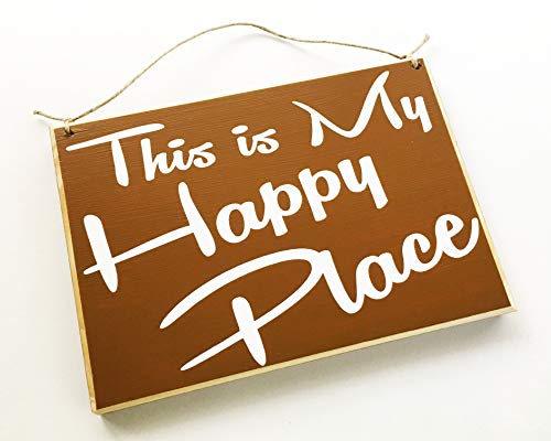 Prim And Proper Decor This Is My Happy Place 10X8 (Choose Color) Custom Rustic Shabby Chic Wood Sign #TOP13