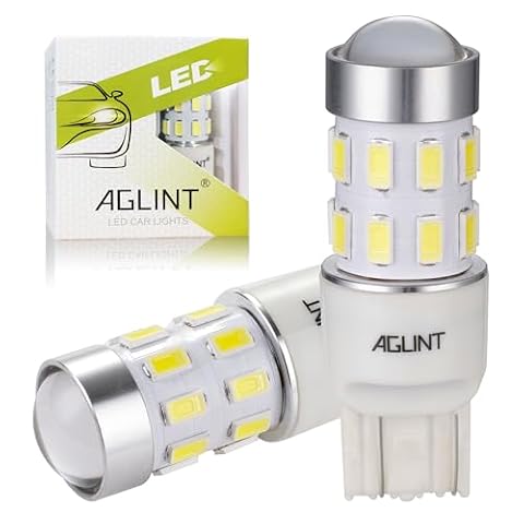 AGLINT Żarówki LED T20 W21W W21/5W 7440 7443 580 992 klin 24SMD auto, do zastępczych świateł cofania, do świateł do jazdy dziennej, do kierunkowskazów, do świateł hamowania, do świateł tylnych, 12 V