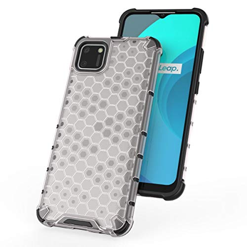 Image of Glasgow | for Realme C11 Honeycomb Pattern Back Case Cover for Realme C11 - Transparent