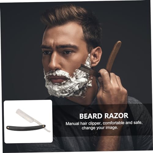 FOMIYES 3 Pçs Rasuradora Para Hombre Escala De Madeira Natural Artesanal Navalha De Barba Reta Homen