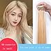 Generic 6D Hair Extensions Human Hair For 1nd Generation 6D Hair Extension Machine Kit Blonde No-Trace Hair Extensions Can Perm And Dye No Tangling for Women 1 Row 10 Bunches, 14 INCH/35CM, 5 ROWS