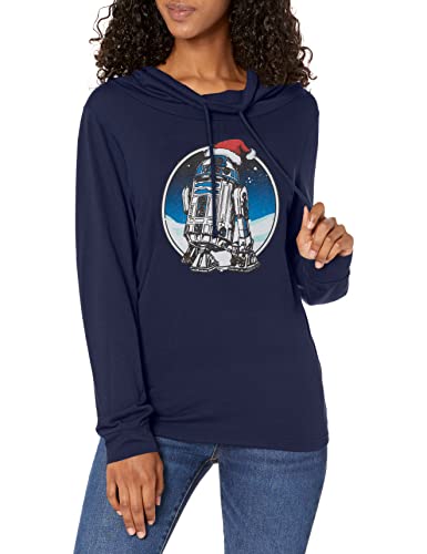 Camisa Star Wars Holiday D2 Azul Marino Blusa Mujer Talla XS