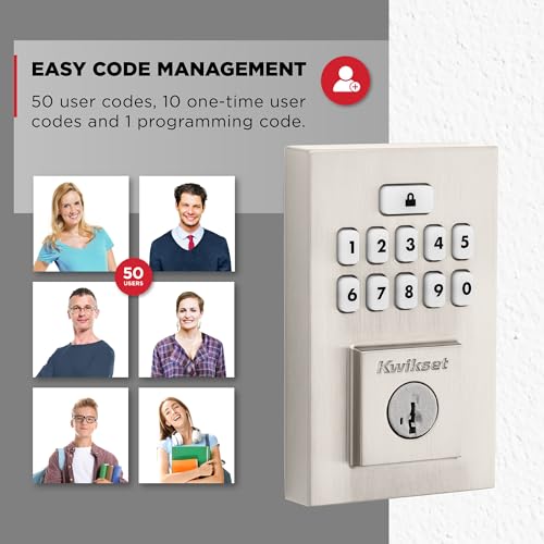 Kwikset SmartCode 260 Keyless Entry Electronic Keypad Deadbolt Door Lock with Auto-Lock, Custom User Codes, Advanced Security in Satin Nickel Contemporary - image 7