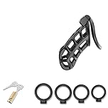 QiKKago Accessoire SpéCial Cage De Protection en RéSine Sport Fitness Noir avec 4 Anneaux De DifféRentes Tailles, CléS - K + 13