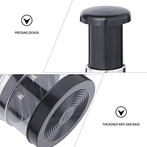 Triturador de alho de aço inoxidável com recipiente, espremedor de gengibre, espremedor de vegetais