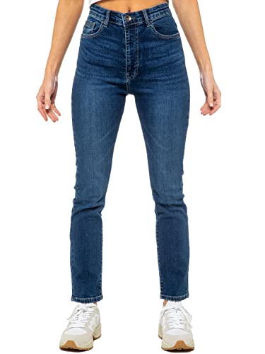 Jeans en coton stretch ENZO coupe slim droite pour une silhouette raffinée