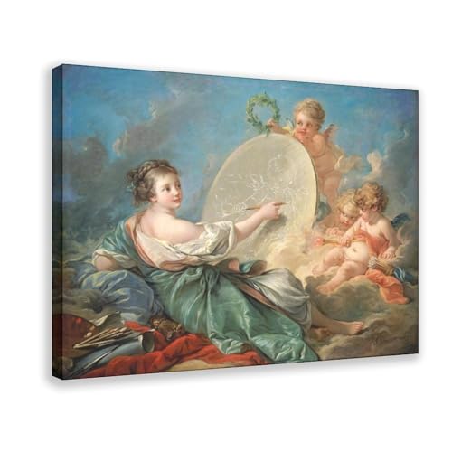 François Boucher poster Allégorie de la peinture, toile poétique pour inspirer votre foyer