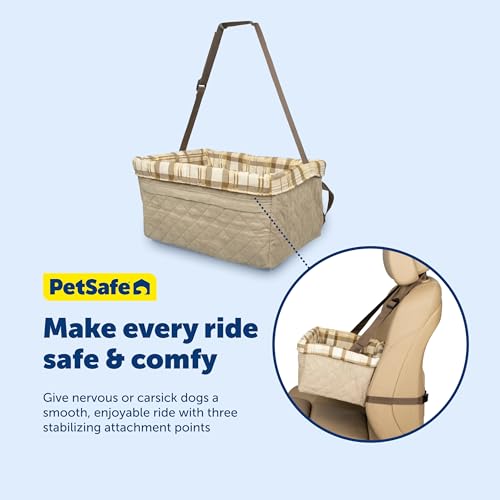 PetSafe Happy Ride Quilted Dog Booster Seat, Tan, Up to 25 lb - image 6
