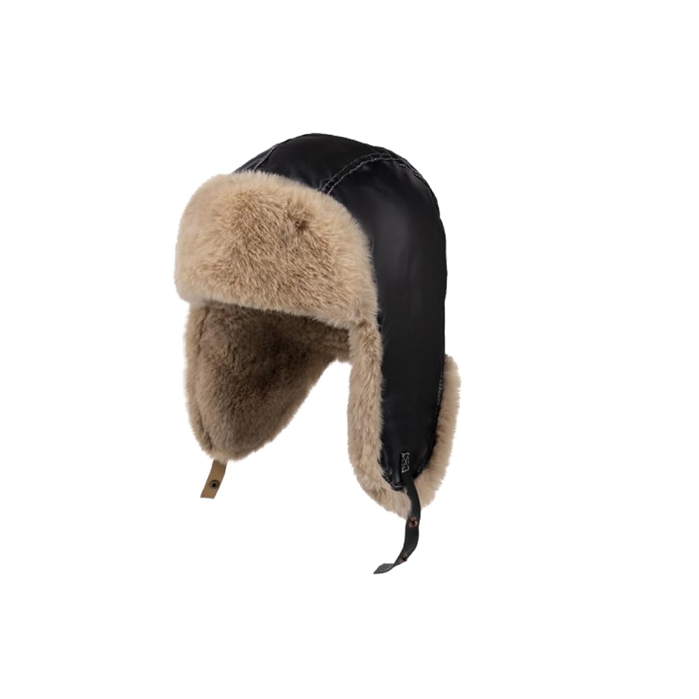Chapeau d'aviateur coupe-vent avec cache-oreilles en fausse fourrure