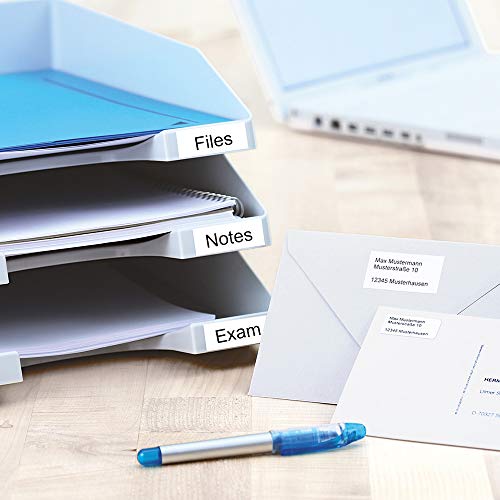 Aonomi Labels Replacement Dymo Letratag Refills 12Mm X 4M 1/2 X 13 White Paper Dymo Label Maker Refills 91330 10697 For Dymo Letra Tag Lt-100H 200B Lt-100T Qx50 Printers, Black On White, 5 Pack #TOP7