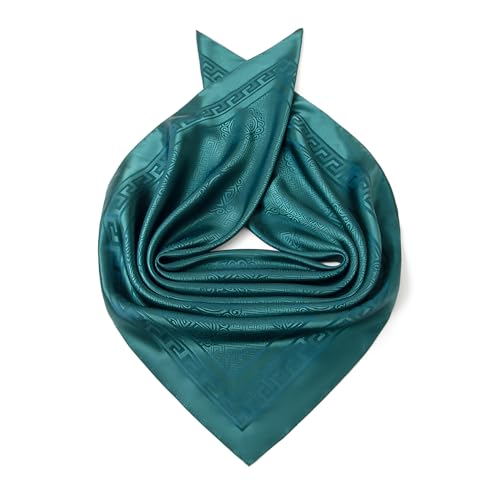 Image of 35 inch Men's Large Square Jacquard Scarf - Cowboy Wild Rugged Style, With Gift Packed