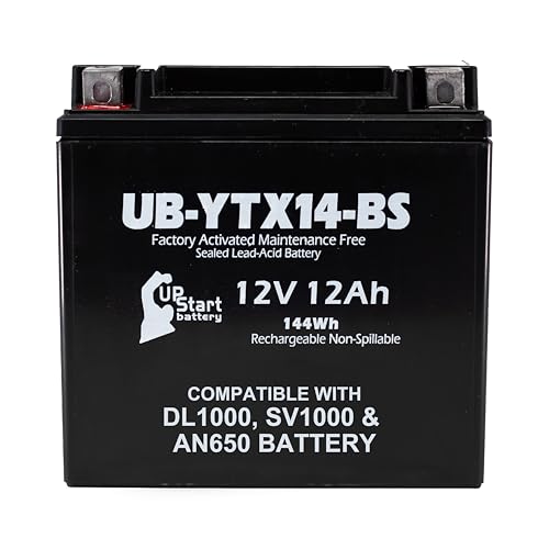 YTX14-BS Battery for Suzuki DL1000, V-Strom, SV1000, Burgman