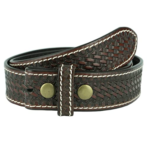 Image of Gelante Genuine Full Grain Leather Belt Strap without Belt Buckle