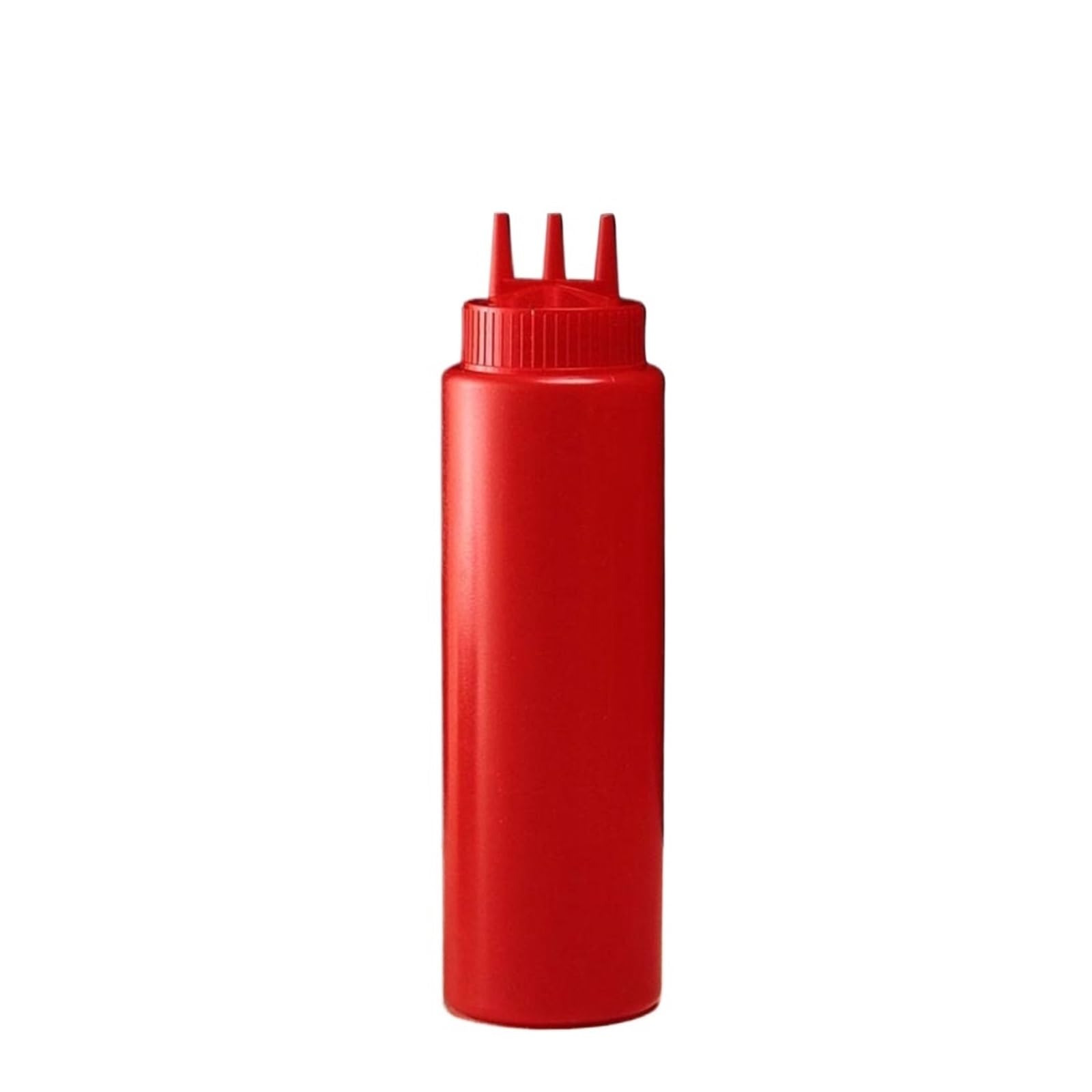 ZNJAMN 10pcs Plastic Squeezing Sauce Bottle Squeezable Graduated Jam Container Salad for Seasoning(Red,680ml)