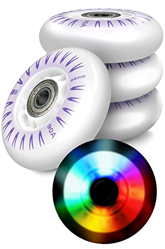 Roulettes de rechange pour Ripstik avec 4 LED lumineuses ETLIFE 68mm