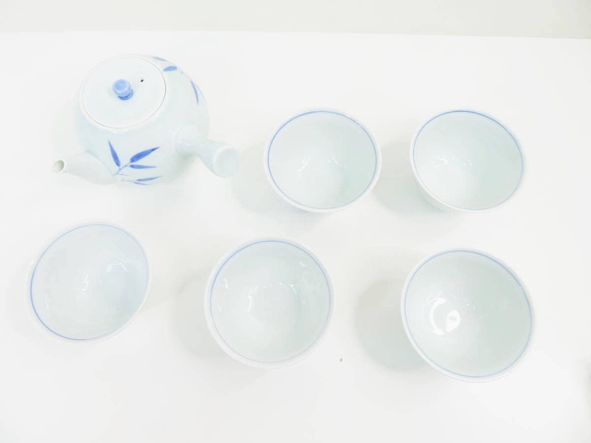 2425 有田焼 肥前唐津 茶器セット 宝瓶1客 湯冷し1客 湯呑5客
