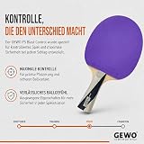 GEWO PS Blast Control rakietka do tenisa stołowego – zatwierdzona przez ITTF profesjonalna rakietka do tenisa stołowego, gotowa rakietka z kontrolowaną powłoką Thunderball 2 i wysokimi właściwościami