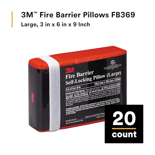 Image of 3M Fire Barrier Pillows FB369, Large Size, Self-Contained, Intumescent, Re-enterable, Re-Useable, 3 in x 6 in x 9 Inch
