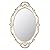 Eaoundm 14.5 x 10 inchs Oval Antique Decorative Wall Mirror Vintage Hanging Mirror (White)