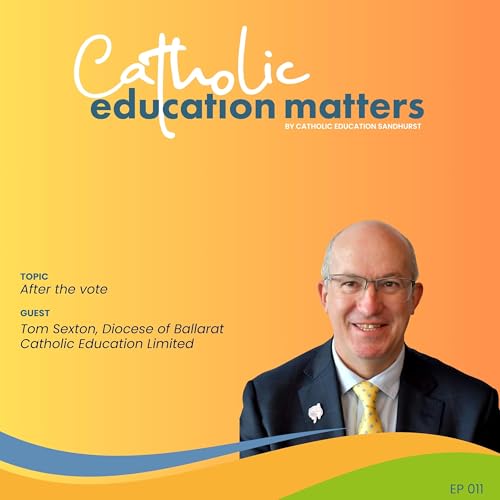 After the vote with Tom Sexton, Diocese of Ballarat Catholic Education