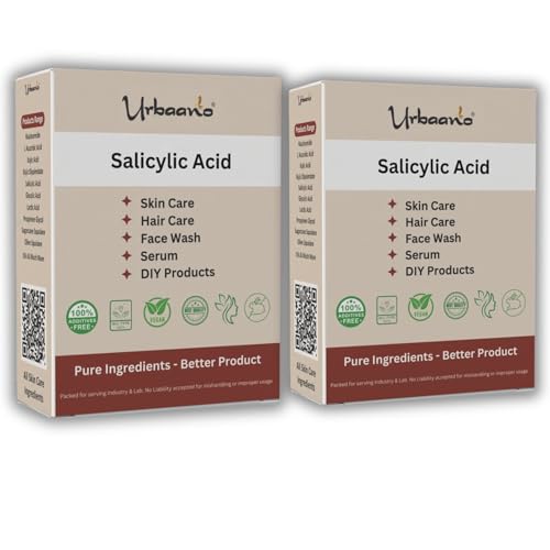 Image of Salicylic Acid Powder 200gm for Making Beauty Cream, Facewash, Cleanser, Lotions, Gel, Body Wash (D.I.Y Ingredient) - 100gmX2