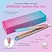 DORISILK Colorful Flat Iron 450 Degrees, Ceramic Hair Straightener and Curler 2 in 1, 30s Fast Heat Straightening Iron for Hair, Dual Voltage Hair Iron 1 Inch Salon Control Temp Gift for Women Girls