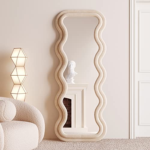 BOJOY Full Length Irregular Wavy Mirror