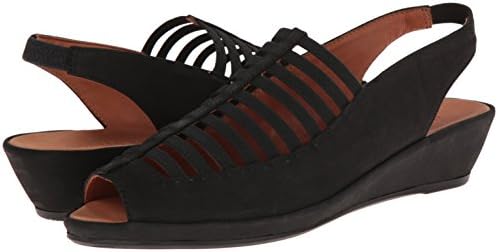 Gentle Souls by Kenneth Cole Women's Women's Lee Wedge Sandal, Black Nubuck, 7.5 | Image 6
